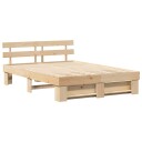  Sengestamme med hodegjerde Brun 140 x 200 cm Heltre furu