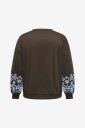Only Carmakoma   Collegegenser Carbrooke L/S O Neck Print Swt Jrs   Brun
