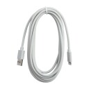ELETRA USB-A - LIGHTNING 3M KABEL, HVIT