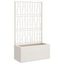 Plantekasse med espalier hvit 80x36x140 cm PP
