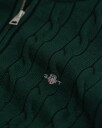 Gant Kabelstrikket genser med half zip til ungdom TARTAN GREEN 158/164