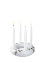 Kähler   Hammershøi Christmas adventsstake 21,5 cm hvit m/dekor