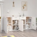 vidaXL Skjenk hvit 160x36x75 cm sponplate