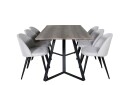 Venture Home Matgruppe Granville 180 cm Rektangulær med 6 Longreone Stoler Svart