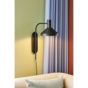 Hübsch Vägglampa Metall Svart 56 cm