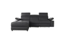 Hjørnesofa 3 seter Rayland Svart PU Venstre Manuell Recliner   Svart PU Venstre Manuell Recliner