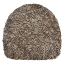 Skinnwille Curly forma Sittepute av saueskinn Sahara/Lightbrown