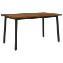 vidaXL 140 x 80 x 75 cm Solid akasietre Naturlig og svart Rektangulær