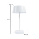 Lindby Milica LED-bordlampe, hvit, dimbar