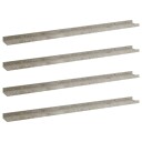 vidaXL Vegghyller 4 stk betonggr? 100x9x3 cm