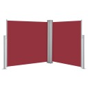vidaXL Uttrekkbar sidemarkise 100x600 cm rød