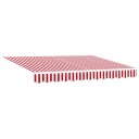 vidaXL Automatisk Uttrekkbar Markise Rød og Hvit Stripet 300x250 cm