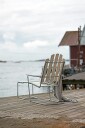 Solstol A3 Hvidlakkert eik/galvanisert