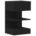  Nattbord Svart Eik 40x35x65 cm Konstruert Tre