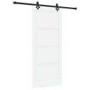 vidaXL skyvedør med feste sett Hvit 86x198.5 cm Solid Tre Furu