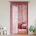 vidaXL Trådgardiner 2 stk 140x250 cm burgunder