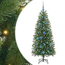  Kunstig juletre med 150 LED med stativ grønn 150 cm PE og PVC