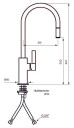Tapwell Arm185 Kjokkenbatteri Brushed Black Chrome