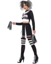 Gotisk Cheerleader Damekostyme med Pom PomStrl M