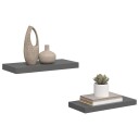 vidaXL Flytende vegghyller 2 stk h?yglans gr? 50x23x3,8 cm MDF