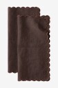 Ellos Home   Servietter Malva Scallop 40x40 cm 2 pk   Brun