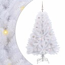 vidaXL Kunstig sammensatt juletre med 150 LED Hvit 150 cm PVC og Stål