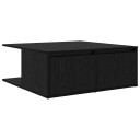  Kaffebord med skuff med lagring Svart eik 80 x 80 x 31 cm Konstruert tre