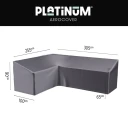 Platinum Aerocover Loungetrekk L HB 305x255x100xH65/90 Venstre Aerocover Antrasitt