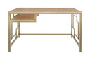 Skrivebord Wraphis 60x74,8x120 cm   Gull/Brun