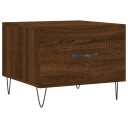 vidaXL Salongbord brun eik 50x50x40 cm konstruert tre