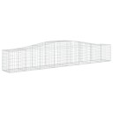 vidaXL Gabionkurver buede 7 stk 400x50x60/80 cm galvanisert jern