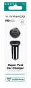 Vivanco 24W USB-C og USB-A Billader Svart