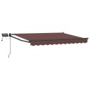  Manuell utvidbar markise med LED lamper 3,5 x 2 m