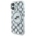 Karl Lagerfeld Mobildeksel for iPhone 16 6,1" Gjennomsiktig IML Monogram med MagSafe