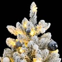  Kunstig hengslet juletre med 300 LED og kulesett 240 cm