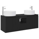 vidaXL Baderomsskapsett 3 stk. Svart 49,5 x 44,5 x 65,5 cm