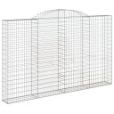 vidaXL Gabionkurver buede 2 stk 300x30x180/200 cm galvanisert jern