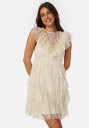 Bubbleroom Occasion Lace Frill Dress Gul XL