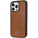 Audi Synthetic Leather Magsafe Etui til iPhone 15 Pro 6.1" Brun Mobildeksel