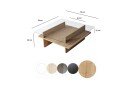 Sofabord Rubby Kvadrat Sudamal / Transparent - Sudamal / Transparent