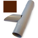 Plastmo vannavviser med klaff, Ø75 mm, brun
