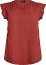 Zizzi   Bluse Vvivu   Rød