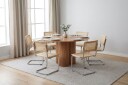 Juno spisegruppe rundt 130 cm eik med 6 Build spisestoler   Eik