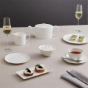 Wedgwood Gio tekopp med skål hvit