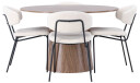 Venture Design Lanzo & Chico spisegruppe Hvit/natur 4 stoler & bord 120 cm