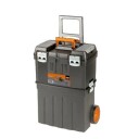 Bahco 4750PTBW47 Verktøykasse med Hjul, Polypropylen, 60L, Svart/Oransje