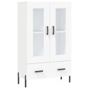 vidaXL Highboard hvit 69,5x31x115 cm konstruert tre