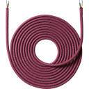 Nielsen 2x0,75 mm² Vinrød Stoffledning 4 Meter