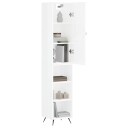 vidaXL Highboard høyglans hvit 34,5x34x180 cm konstruert tre 8720845483777