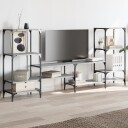  TV-benk grå sonoma 206,5x28,5x95 cm konstruert tre 8721012377806